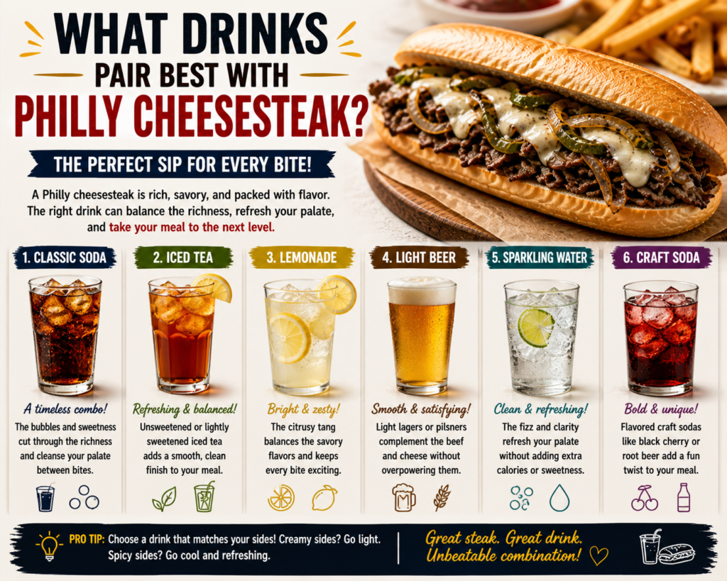What Drinks Pair Best with Philly Cheesesteak What Drinks Pair Best with Philly Cheesesteak